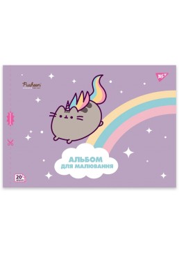 Альбом для малювання з перфорацією YES 130589 Pusheen А4, 20 аркушів (в асортименті)